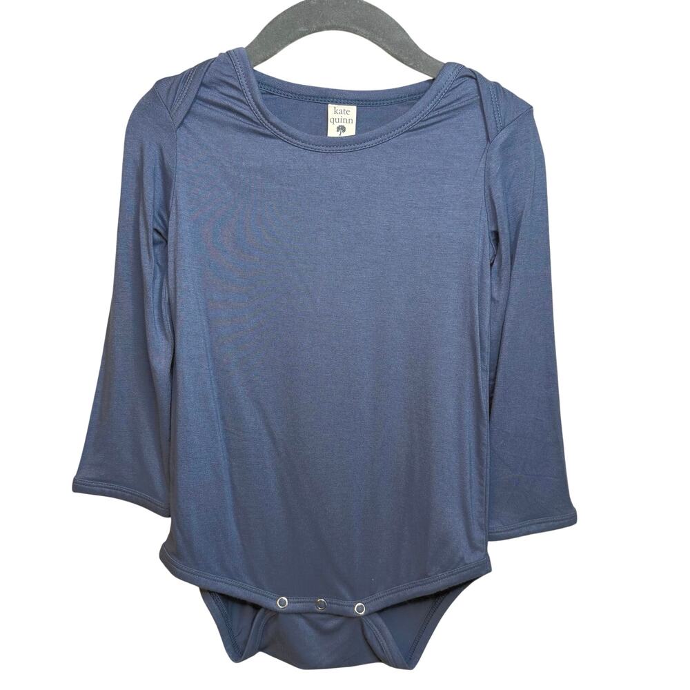 Kate Quinn Bamboo One Piece Body Suit Toddler Baby 18-24 Month Slate Blue
